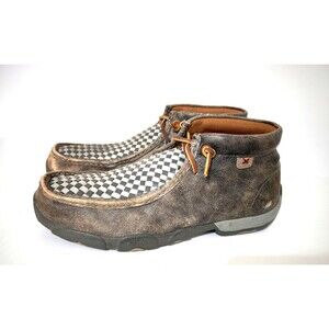 Twisted X Driving Chukka Boot Brown Leather Men size 10